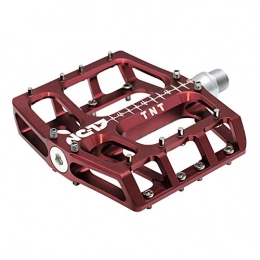 NC-17 Spares NC-17 Sudpin IV XL TNT Aluminium Platform Pedals / Mountain Bike Pedal / BMX Pedal / Flat Height 17.7 mm / Fail Safe System / Precision Bearing + Cr-Mo Axle / Includes Replacement Pins, red, XL