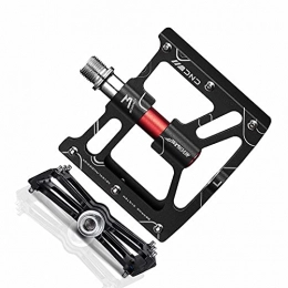 NEVERLAND Mountain Bike Pedal NEVERLAND Mountain Road Bike Pedals, Bicycle Pedals of Aluminum Alloy with Non-Slip, 9 / 16" with 3 Bearings Design, Lightweight Flat MTB Pedals for Road Bikes