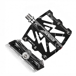 NEVERLAND Spares NEVERLAND MTB Mountain Bike Pedals 3 Bearing Non-Slip Chrome Molybdenum Steel Bicycle Stable Pedals for for Most Bikes BMX 9 / 16" (Sandblasted Black)