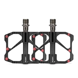 JEMETA Spares New Bicycle Pedal M86C R87C Carbon Fiber Bearing Pedal Mountain Bike 3 Pedals replace (Color : PD-R87C Black)