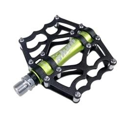 NLJYSH Spares New MTB Mountain Bike Pedals Aluminum Alloy CNC Bike Footrest Big Flat Ultralight Cycling BMX Pedal durable (Color : Green)