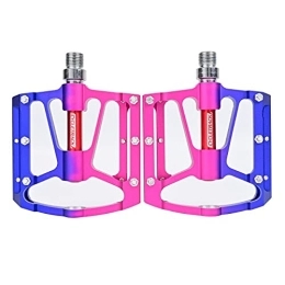 NICOLIE Spares NICOLIE 3 Bearing Mtb Road Bike Pedals Ultralight Aluminum Alloy Rainbow Mountain Bike Pedal Flat Bmx Folding Bicycle Pedals Accessories - Blue and Pink
