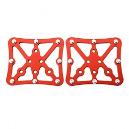 NIDUNO Spares NIDUNO Mountain Bike Self-locking Pedal Lock Pedal To Flat Pedal Adapters Suitable For Platform Adapters (Size : Red 2pcs)