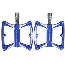 Nikou Spares Nikou Bike Pedal - 1 Pair Mountain Road Bike Pedals Waterproof Aluminum Alloy Bicycle Cycling Replacement Parts wear-resistant(Blue)
