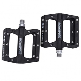 Nikou Spares Nikou Mountain Bicycles Light Pedals - 1 Pair Non-slip Moutain Road Bicycle Replacement Accessory Standard Thread (Black)