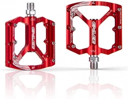NKTJFUR Spares NKTJFUR Bike Pedals Mountain Bike Pedals Red And Black Platform Alloy Road Bike Pedals MTB Bicycle Pedal Bike Accessories (Color : Red)