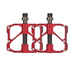 NMNMNM Mountain Bike Pedal NMNMNM bicycle pedal Ultralight Mountain Bike Pedal Quick Release Non-slip Carbon Fiber 3 Bearings Pedale non-slip bicycle pedal (Color : RC Red) (RC Red)