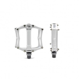 No logo Mountain Bike Pedal NO LOGO HMLSM Bicycle Pedal, Magnesium Alloy Mountain Bike, Big Tread Pedal, Bicycle Pedal Strong And Sturdy (Color : White)