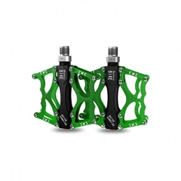 No logo Spares NO LOGO QJBH Mountain Bike Pedals, Ultra Strong Colorful CNC Machined 9 / 16" Cycling Sealed 2 / 3 Bearing Pedals Strong And Sturdy (Color : Green (2 bearings))