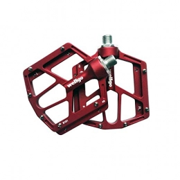 No logo Spares NO LOGO SSGFZ Bike Pedals - Aluminum CNC Bearing Mountain Bike Pedals - Road Bike Pedals With 12 Anti-skid Pins - Lightweight Bicycle Platform Pedals - Universal 9 / 16" Pedals (Color : Red)