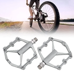 Nofaner Spares Nofaner Bike Pedals, Aluminum Alloy Cycling Pedals Mountain Bike Pedals Replacement Accessories(titanium)