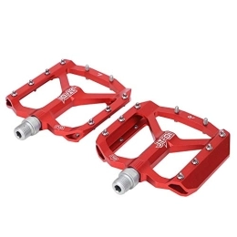 Nofaner Spares Nofaner Bike Pedals, Mountain Bike Footpegs Aluminum Alloy Bike Foot Rest Cycling Parts(red)