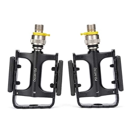 Shenrongtong Mountain Bike Pedal Non Slip Bike Pedals, A Pair Of Aluminum Alloy Bicycle Pedals With Anti-dropping Safety Buckle, Bicycle Platform Flat Pedals For Road Mountain BMX MTB Bike, Black