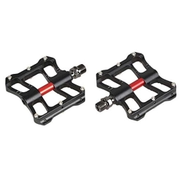  Mountain Bike Pedal Non-Slip Mountain Bike Pedals, Ultra Strong Aluminum Alloy Pedals 3 Sealed Bearings For Road BMX MTB Bikes 9 / 16" (Color : Black)