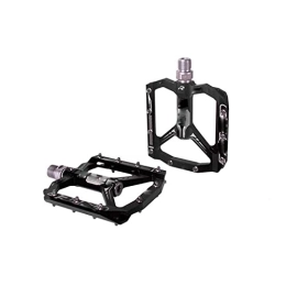 NOPHAT Spares NOPHAT Ultra-light bicycle pedal full CNC mountain bike pedal L7U material + DU bearing aluminum pedal (Color : Black)