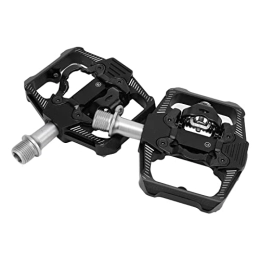 Nunafey Spares Nunafey 3 Sealed Bearings Bike Pedal, Universal 3 Sealed Bearings Cleats Pedals Lightweight High Speed for Folding Bikes for Mountain Bikes(Black)