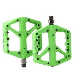 CHRISK Mountain Bike Pedal Nylon Pedal Mountain Bike Widen Non-slip Bearing Bicycle MTB Off-road Cycling Accessories Universal 7 colors (Color : Light Green)