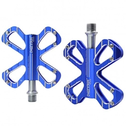NZKW Mountain Bike Pedal NZKW Bike Pedals, Aluminum Alloy Anti-Slip 3 Bearings 9 / 16" Platform Flat Pedals, For Mountain Bikes / Road Bicycles / BMX / MTB(Blue)