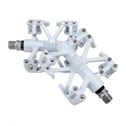 NZKW Spares NZKW Bike Pedals, Magnesium Alloy Antiskid CNC Machined Sealed Bearing Anodizing Bicycle 9 / 16" Pedals, For Folding bike / Mountain / Road Bike / BMX / MTB(White)