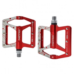 NZKW Spares NZKW Bike Pedals, Ultralight Anti-Slip CNC Aluminum Alloy Sealed Bearings 9 / 16" Cycle Platform Hybrid Pedals, For Mountain Bikes / Road Bicycles / BMX / MTB(Red)