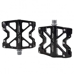 NZKW Mountain Bike Pedal NZKW Mountain Bike Pedals, Antiskid Durable Aluminum Alloy 3 Bearing Anodizing Bicycle Pedals, for BMX MTB Road Bicycle 9 / 16(Black)