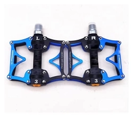 OLGYN Mountain Bike Pedal OLGYN Wide Flat Mountain Road Cycling Bicycle Bike Pedal 3 Sealed Bearings 9 / 16 MTB BMX Pedals 5 Colors Available (Color : Blue)