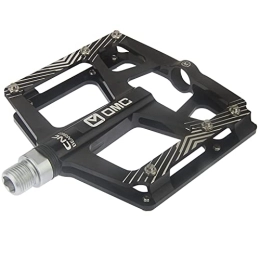 Evelyne Spares OMC MTB Black Lightweight Extruded Alloy Pedals Mountain Bike Pedals 3 Bearing Non-Slip Bicycle Platform Pedals for BMX MTB 9 / 16