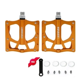 ONTYZZ Spares ONTYZZ Bicycle Pedals MTB Pedals Lightweight Aluminium Sealed Bearing Pedals for Road Bike Extra Wide Pedals - Yellow