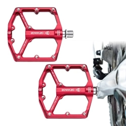 Orogoo Spares Orogoo Enlarged and Widened Bike Pedals - Aluminum Alloy Enlarged and Widened Non-Slip Pedal, Sealed Bearing Design Mountain Bike Pedal