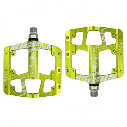 OSELLINE Spares OSELLINE Aluminum Alloy Sealed 3 Bearing Anti-slip Bicycle Pedals Flat Foot Ultralight Mountain Bike Pedals MTB Bicycle Parts Green