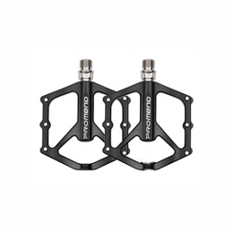 WYX Spares Outdoor Bicycle Pedals, Hiker Mountain Bike Pedals, 9 / 16" Aluminium Alloy Flat Cycling Pedals, BMX Pedals With Three Bearings Black (1 Pair) Pedal (Color : 1)