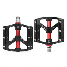 Mnjin Mountain Bike Pedal Outdoor sports Mountain Bike Pedals, Ultra Strong Aluminum Alloy Body 9 / 16" Cycling Sealed 3 Bearing Pedals for Mountain Road Cycling Bicycle