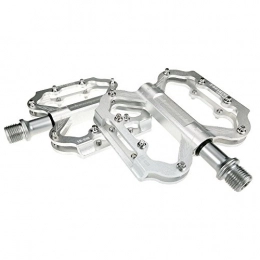 0 Outdoor Spares Outdoor Ultralight Mountain Bike Pedals 9 / 16 Cycling Three Pcs Sealed Bearing Bicycle Pedals, Silver