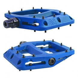 PDX New Wide Bike Pedals for MTB, BMX, XC, DH, Enduro, Dirt Jumper, Mountain and Trail, Race Series Needle and Roller Ball Bearings, 9/16 High-Strength Non-Slip Nylon (Blue)