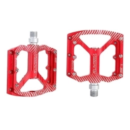 Pedals 2 Pcs Bicycle Pedal Bicycle Mtb Flat Cycling Bike Pedal Pedalboards Treadle Anti-slip Bike Pedal Practical Treadle Mountain Bike Repair Kit Red Pedal Pedalboards
