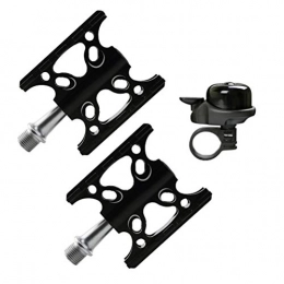 Pedals Spares Pedals Bearings Bike, Anti-slip Ultralight CNC MTB Mountain Bike Bicycle, with free Bicycle Bell