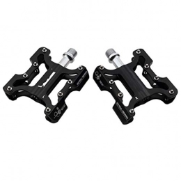Pedals Spares Pedals Bicycle Bearing, Aluminum Alloy Ultralight CNC MTB Mountain Bike Road Bicycle, Flat Sealed Bearing Bicycle, Black