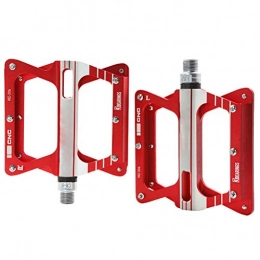Pedals Mountain Bike Pedal Pedals Bicycle, CNC Bearing MTB Mountain Bikes BMX Bicycles Aluminum Outdoor Sports Bicycle Accessories, Red