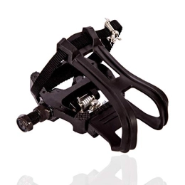 Samine Mountain Bike Pedal Pedals Hybrid Pedal Clips Straps Suitable Indoor Exercise Long Spindle Nut