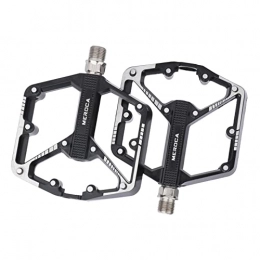 perfeclan Mountain Bike Pedal Perfeclan Mountain Bike Pedals Aluminum Alloy Seal Bearing 9 / 16" MTB Bicycle Pedals with Wide Flat Platform - Black