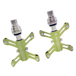 perfeclan Mountain Bike Pedal Perfeclan MTB Bike Pedal - Lightweight Bicycle Pedal, 9 / 16 inch Thread Sealed Bearing Pedals for Folding Cycling Mountain Road Bike BMX City Bikes - Green
