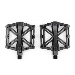 Piore Spares Piore 1Pair Professional Mountain Bike Pedals Lightweight Aluminium Alloy Bearing Pedals For BMX Road MTB Bicycle Accessories, Black