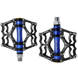 Piore Spares Piore Bicycle Pedal On MTB Road Mountain Bike Light Weight Pedals Aluminum Alloy Cycling 3 Ball Bearing Pedals Bicycle Accessories, Black blue
