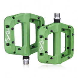 Piore Spares Piore Ultralight Flat Platform Bike Pedals Nylon Bicycle Pedals Mountain Bike, Green
