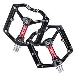 Pisamhid Mountain Bike Pedal Pisamhid Mountain Bike Pedals - Non-Slip Mountain Bike Pedals - Road Bicycle Flat Pedals with Anti-Skid Pins, Universal Platform Pedal for Road Bikes Cycle-Cross Bikes