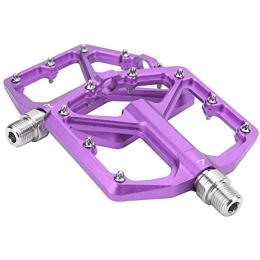 minifinker Spares Platform Flat Pedals, Mountain Bike Pedals Micro‑groove for Mountain Bikes / Road Bikes(Purple)