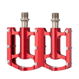 YHDCL Spares Professional pedals Stylish pedals Non-slip pedals Ultra-light All-aluminum Alloy Pedals 3 Sealed Bearing With Cleats For Mountain Road Folding Bike MTB BMX 248g (Color : Red, Size : As shown)