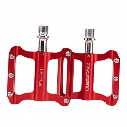 PROMEND Mountain Bike Pedal PROMEND Bike Pedals MTB Pedals, Mountain Bike Pedals of Aluminum Alloy with Non-Slip and 3 Bearings Design, 9 / 16 Bicycle Platform Pedals Lightweight for Mountain Bikes, Road Bikes, Red