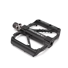 PROMEND Mountain Bike Pedals, Aluminium Alloy 9/16 Inch, 3 Sealed Bearings, Non-Slip Surface, Light Weight Bicycle Pedals for MTB Road Mountain Bike BMX Black
