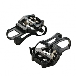 PROVO Mountain Bike Pedal PROVO Spin Bike SPD Pedals - Hybrid Pedal with Toe Clip and Straps, Suitable for Spin Bike, Indoor Exercise Bikes and All Indoor Bike with 9 / 16" axles